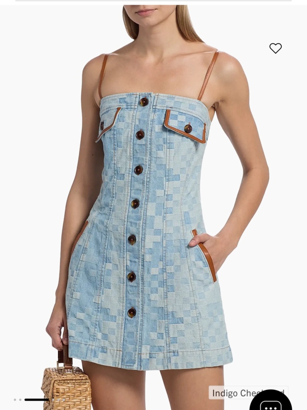 Ramy Brook Luis Patchwork Denim Minidress Size 2